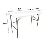 Mesa MODAMOB plegable, modelo Flex Board, 1.22 metros, altura 74cm, ancho 61cm, Color Blanco