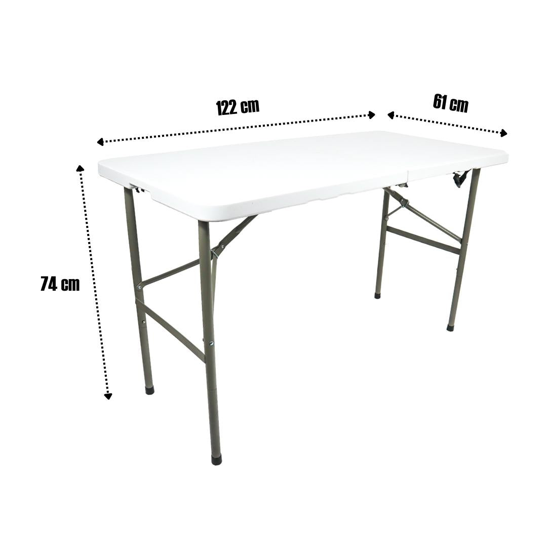 Mesa MODAMOB plegable, modelo Flex Board, 1.22 metros, altura 74cm, ancho 61cm, Color Blanco