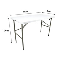Mesa MODAMOB plegable, modelo Flex Board, 1.22 metros, altura 74cm, ancho 61cm, Color Blanco