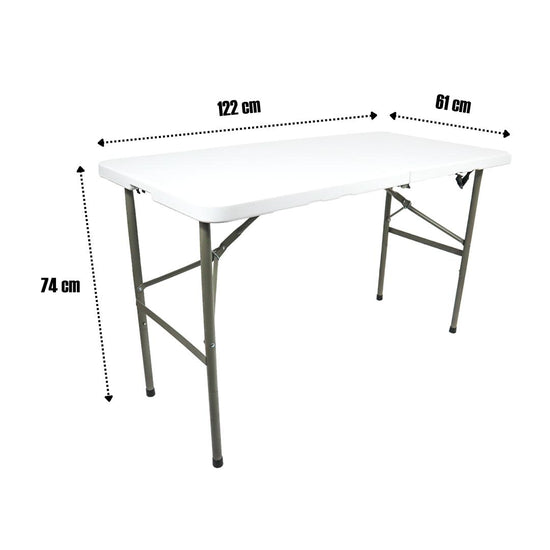 Mesa MODAMOB plegable, modelo Flex Board, 1.22 metros, altura 74cm, ancho 61cm, Color Blanco