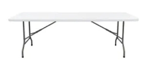 Mesa Plegable MODAMOB 1.80 metros, modelo ZL-Z180-2, 180cm76cmx74cm, calibre 25mm, Mesa de Exterior Multiusos