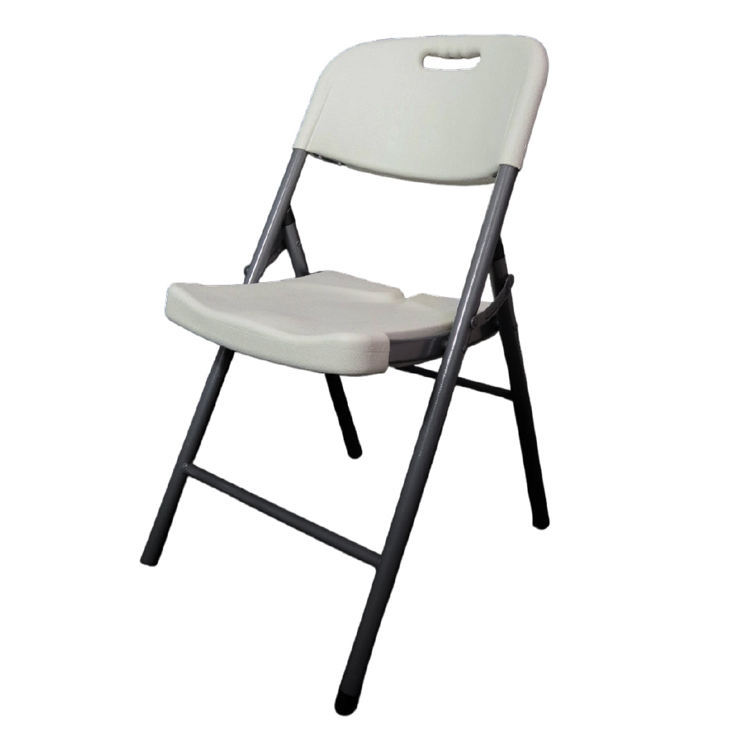Silla plegable uso rudo MODAMOB VC028, 54cmx45cmx85cm, diametro tubo 28mmx1mm, color blanco