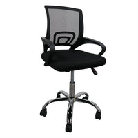 Silla gerencial MODAMOB, modelo EVEREST, respaldo de malla, reposabrazos, piston de gas C3 120Kg, base metalica con 5 ruedas, color negro