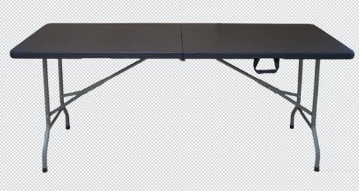 Mesa Plegable MODAMOB, Modelo Wood, 180x74x74 cm, Tubular 25x1mm, color cafe