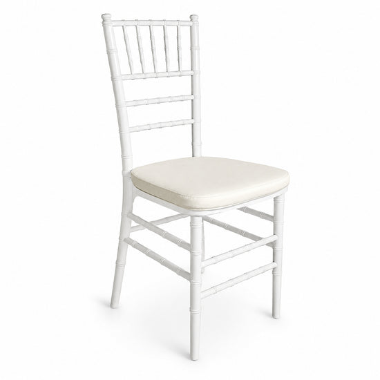 Silla MODAMOB, modelo Tiffany, color perla, 89.5 x 38 x 38cm, 3.33 kg, incluye asiento acolchado de regalo