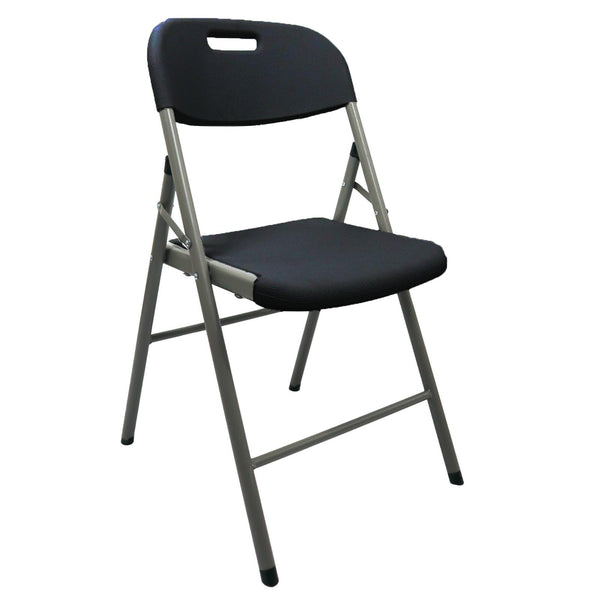 Silla MODAMOB, Modelo Titan Black, plegable reforzada, 52cm largo, 47.5cm ancho, 85cm alto, diametro tubo 25mm, color negro