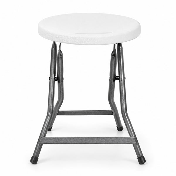 Banco MODAMOB plegable diametro 30cm, altura 46cm, blanco