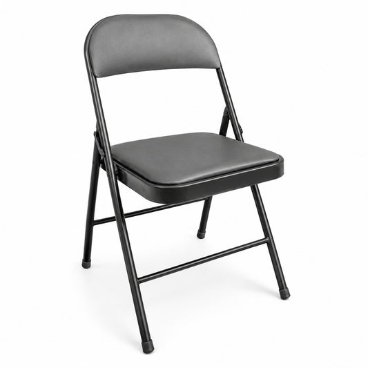 Silla MODAMOB metalica plegable acojinada modelo VC188, 45x45x88 CM, tubo 22x0.8 mm, soporta hasta 120kg, color negro