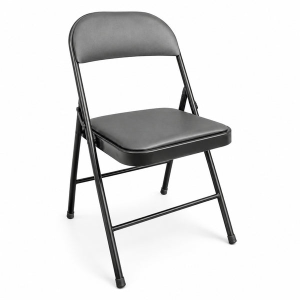 Silla MODAMOB metalica plegable acojinada modelo VC188, 45x45x88 CM, tubo 22x0.8 mm, soporta hasta 120kg, color negro
