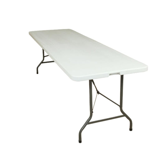 Mesa plegable MODAMOB FLEXBOARD 244, 2.440x760x740cm, calibre 25mm, 4.3cm grosor, blanco
