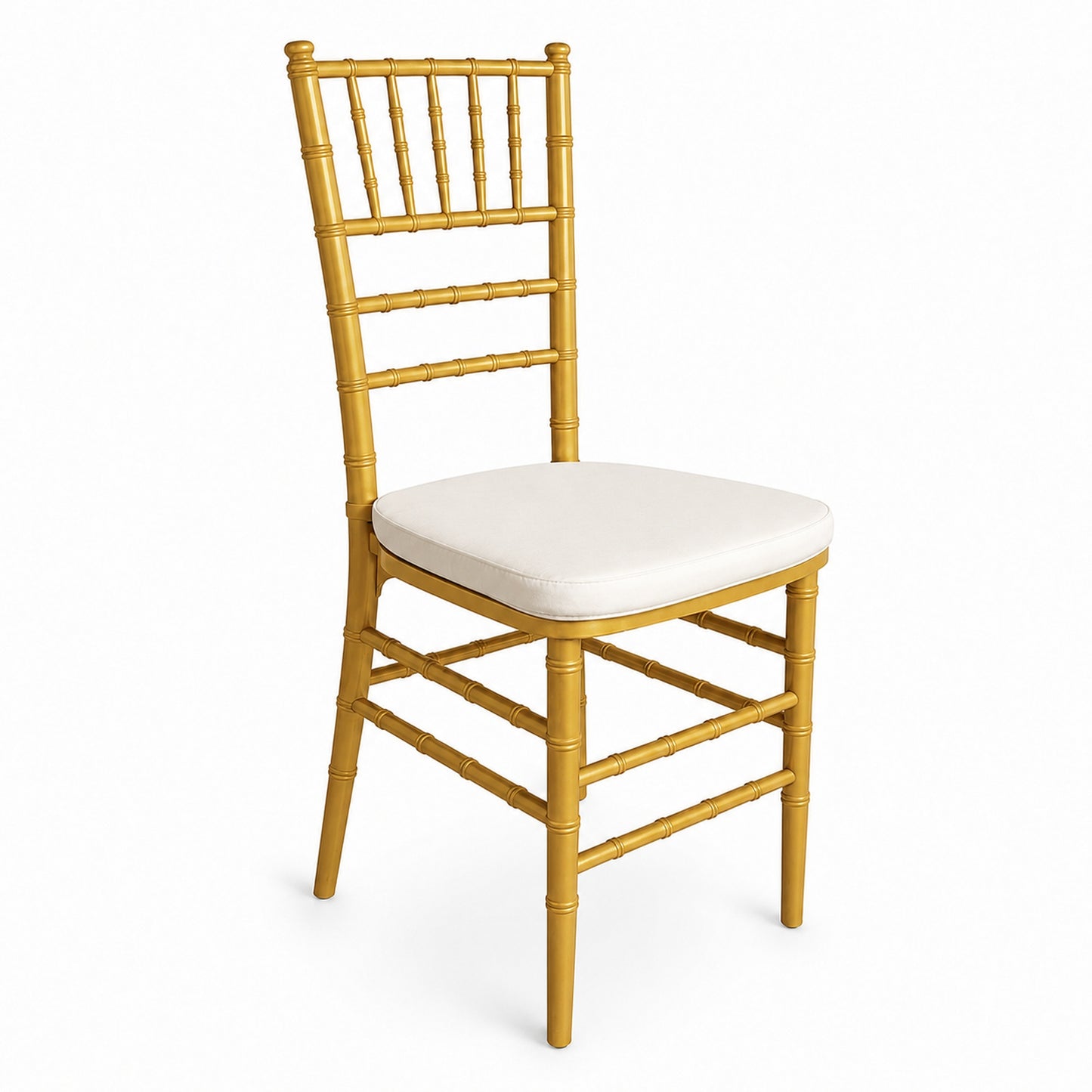 Silla MODAMOB modelo Tiffany, Metalica, color dorado, 91.5cm x 39.5cm x 40cm, ¡cojin de regalo!