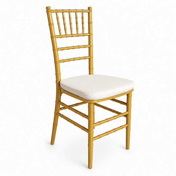 Silla MODAMOB modelo Tiffany, Metalica, color dorado, 91.5cm x 39.5cm x 40cm, ¡cojin de regalo!