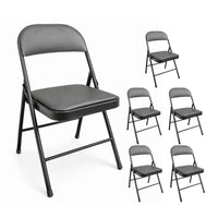 PAQUETE CON 6 Silla acojinada MODAMOB VC188 plegable, 45cmx 45cmx88cm, tubo 22mmx0.8mm, metalica, color negro, 120kg