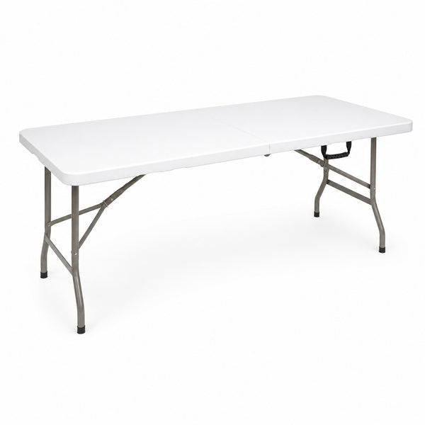 Mesa plegable MODAMOB Flex Board 180, color blanco, calibre 18, 1.80m, 180x74x74cm, tubular 25mm diametro, uso rudo