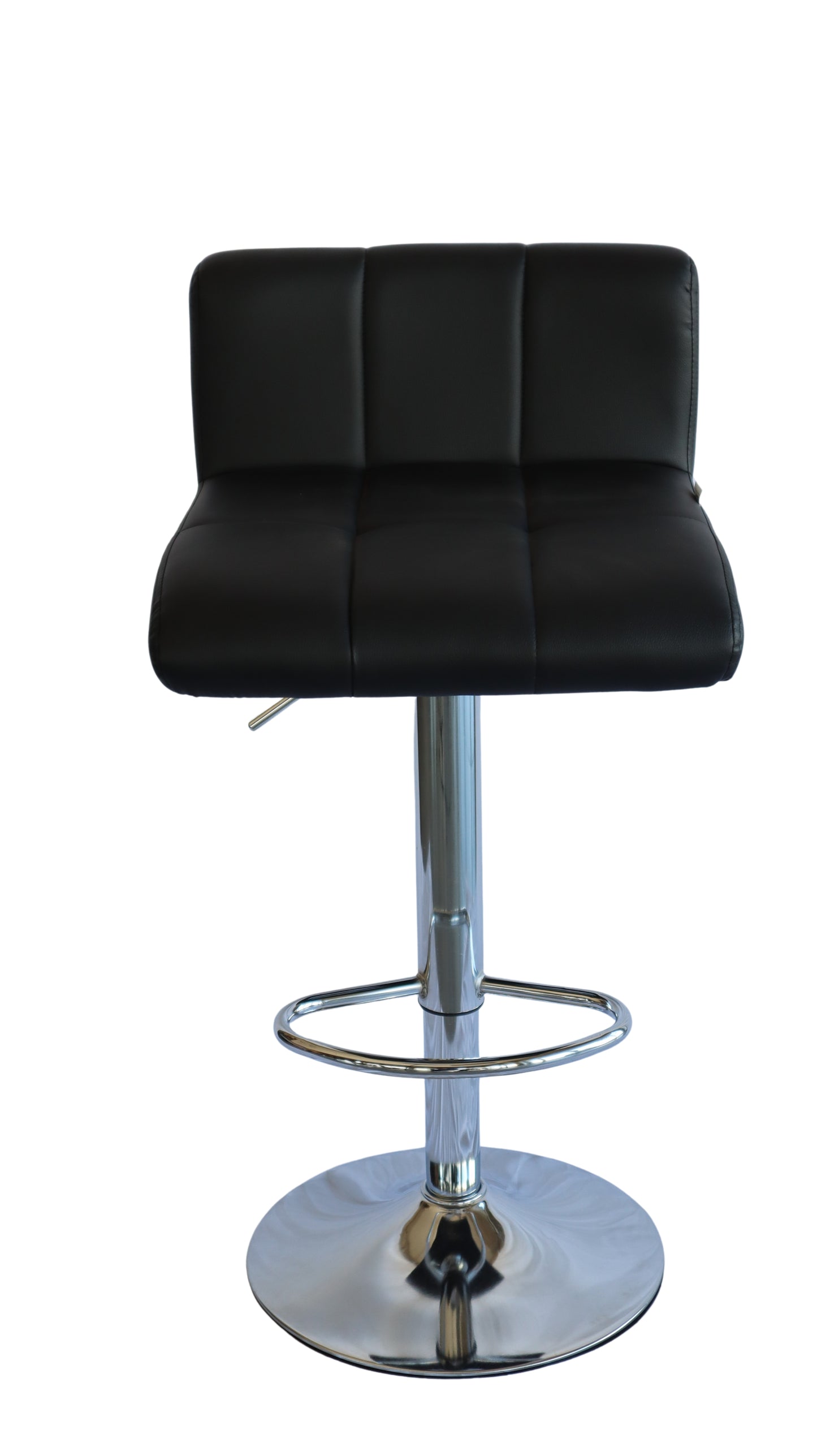 Bancos para barra MODAMOB, modelo Rubra, base cromada, piston nivelacion altura, 2 piezas, color negro