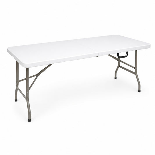 Mesa plegable MODAMOB Flex Board 180, color blanco, calibre 18, 1.80m, 180x74x74cm, tubular 25mm diametro, uso rudo