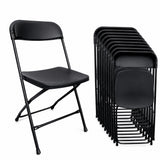 PACK de 10 Sillas plegables MODAMOB RAVEN, negras, Reforzadas, 47 x 45 x 82cm, tubo 19mm, calibre 18, hasta 120kg