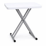 Mesa MODAMOB Plegable con ajuste de altura: base de la mesa 76cmx50cm. 3 niveles de altura: 70.5cm, 61cm, 46.5cm
