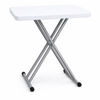 Mesa MODAMOB Plegable con ajuste de altura: base de la mesa 76cmx50cm. 3 niveles de altura: 70.5cm, 61cm, 46.5cm