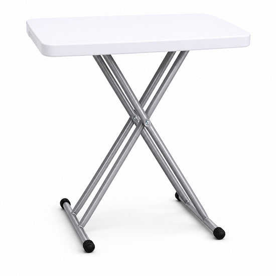 Mesa MODAMOB Plegable con ajuste de altura: base de la mesa 76cmx50cm. 3 niveles de altura: 70.5cm, 61cm, 46.5cm