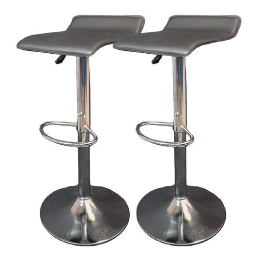 Bancos para barra MODAMOB, modelo NOCTIS, base cromada, piston nivelacion altura, 2 piezas, color negro