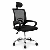 Silla gerencial MODAMOB, modelo LYRA,  reposabrazos, respaldo de malla, piston C3 120KG, base metalica con ruedas, color gris