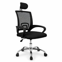 Silla gerencial MODAMOB, modelo LYRA,  reposabrazos, respaldo de malla, piston C3 120KG, base metalica con ruedas, color gris