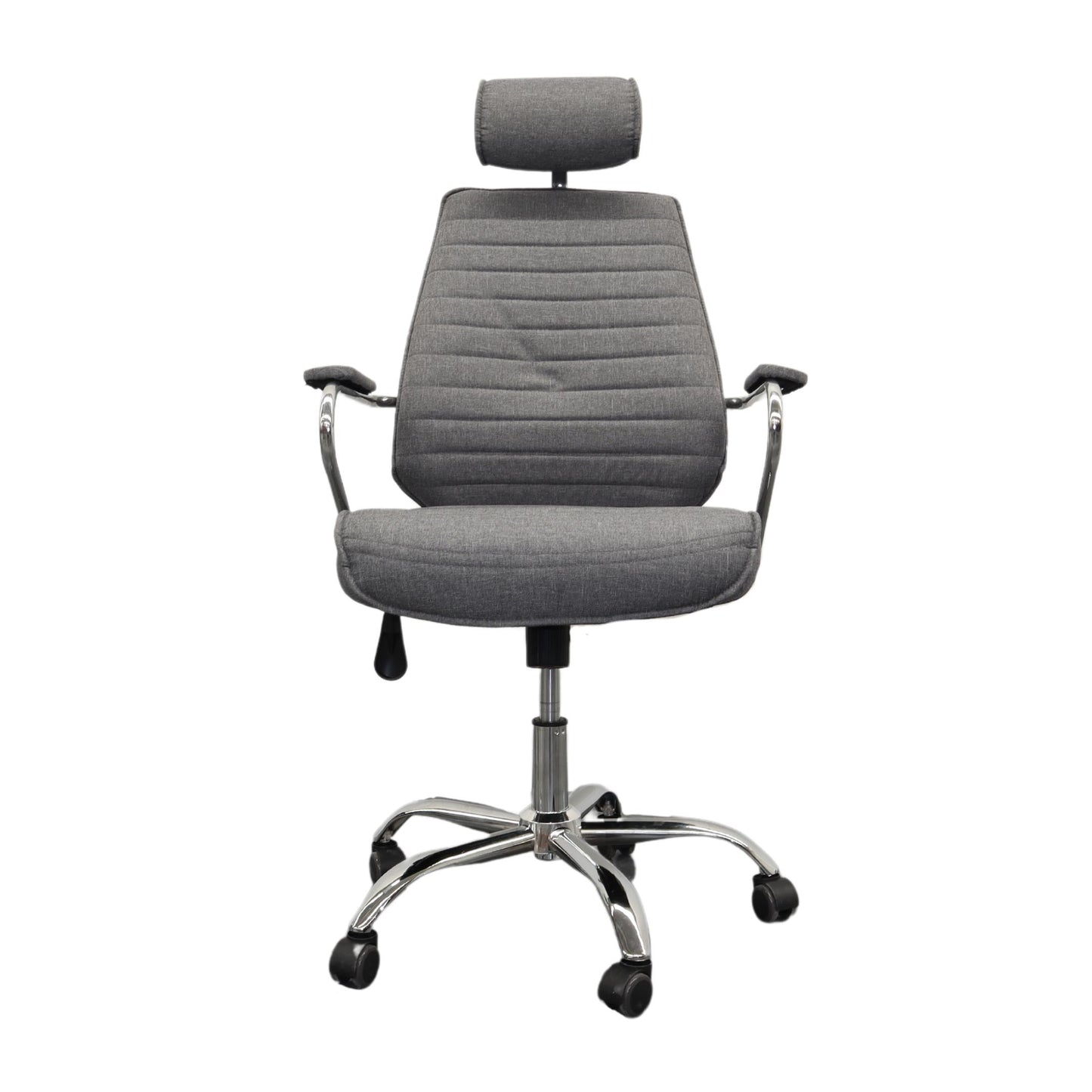 Silla Gerencial MODAMOB, modelo POLARIS, Reposabrazos, Altura Ajustable, Piston de gas C3, Base Metalica con 5 ruedas, color gris.