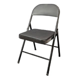 Silla MODAMOB metalica plegable acojinada modelo VC188, 45x45x88 CM, tubo 22x0.8 mm, soporta hasta 120kg, color negro