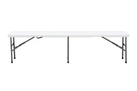 Banca plegable MODAMOB, largo 1.83mts, ancho 28cm, alto 43.5cm, tubo grosor 22mm, color blanco
