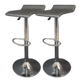 Bancos para barra MODAMOB, modelo NOCTIS, base cromada, piston nivelacion altura, 2 piezas, color negro