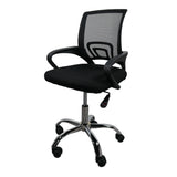 Silla gerencial MODAMOB, modelo EVEREST, respaldo de malla, reposabrazos, piston de gas C3 120Kg, base metalica con 5 ruedas, color negro