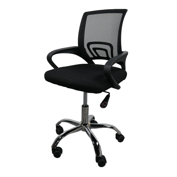 Silla gerencial MODAMOB, modelo EVEREST, respaldo de malla, reposabrazos, piston de gas C3 120Kg, base metalica con 5 ruedas, color negro