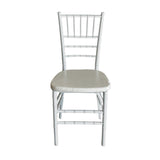 Silla MODAMOB, modelo Tiffany, color perla, 89.5 x 38 x 38cm, 3.33 kg, incluye asiento acolchado