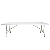 Mesa plegable MODAMOB FLEXBOARD 244, 2.440x760x740cm, calibre 25mm, 4.3cm grosor, blanco
