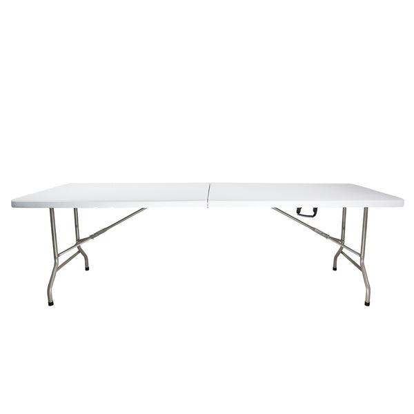 Mesa plegable MODAMOB FLEXBOARD 244, 2.440x760x740cm, calibre 25mm, 4.3cm grosor, blanco
