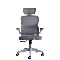 Silla Gerencial MODAMOB modelo Polar, Respaldo y Cabecera De Malla, Piston De Gas C3 120Kg, Reposabrazos, Soporte Lumbar, Color Gris.