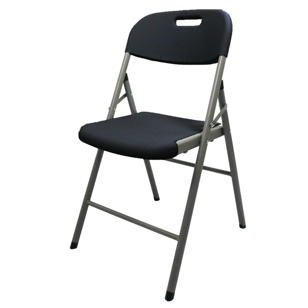 Silla MODAMOB, Modelo Titan Black, plegable reforzada, 52cm largo, 47.5cm ancho, 85cm alto, diametro tubo 25mm, color negro