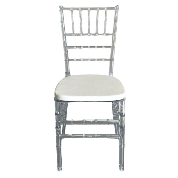 Silla MODAMOB modelo Tiffany, cristalina/transparente, 90 x 39.35 x 39.5cm, 4.35kg, incluye asiento acolchado