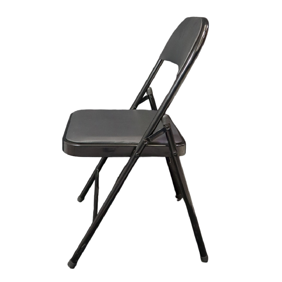 Silla MODAMOB metalica plegable acojinada modelo VC188, 45x45x88 CM, tubo 22x0.8 mm, soporta hasta 120kg, color negro
