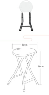 Banco MODAMOB plegable diametro 30cm, altura 46cm, blanco