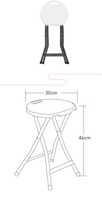 Banco MODAMOB plegable diametro 30cm, altura 46cm, blanco