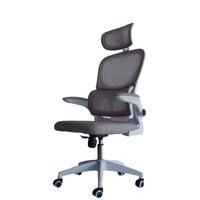 Silla Gerencial MODAMOB modelo Polar, Respaldo y Cabecera De Malla, Piston De Gas C3 120Kg, Reposabrazos, Soporte Lumbar, Color Gris.
