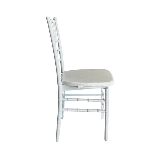 Silla MODAMOB, modelo Tiffany, color perla, 89.5 x 38 x 38cm, 3.33 kg, incluye asiento acolchado de regalo
