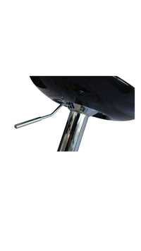 Banco para barra MODAMOB, modelo Obsidian, base cromada, piston nivelacion altura, color negro.
