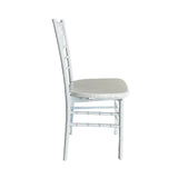 Paquete de 5 Sillas MODAMOB, modelo Tiffany, 161cm x 40cm x 46cm, 20 kg, incluye asiento acolchado, color perla