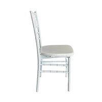 Paquete de 5 Sillas MODAMOB, modelo Tiffany, 161cm x 40cm x 46cm, 20 kg, incluye asiento acolchado, color perla
