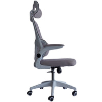 Silla Gerencial MODAMOB modelo Polar, Respaldo y Cabecera De Malla, Piston De Gas C3 120Kg, Reposabrazos, Soporte Lumbar, Color Gris.