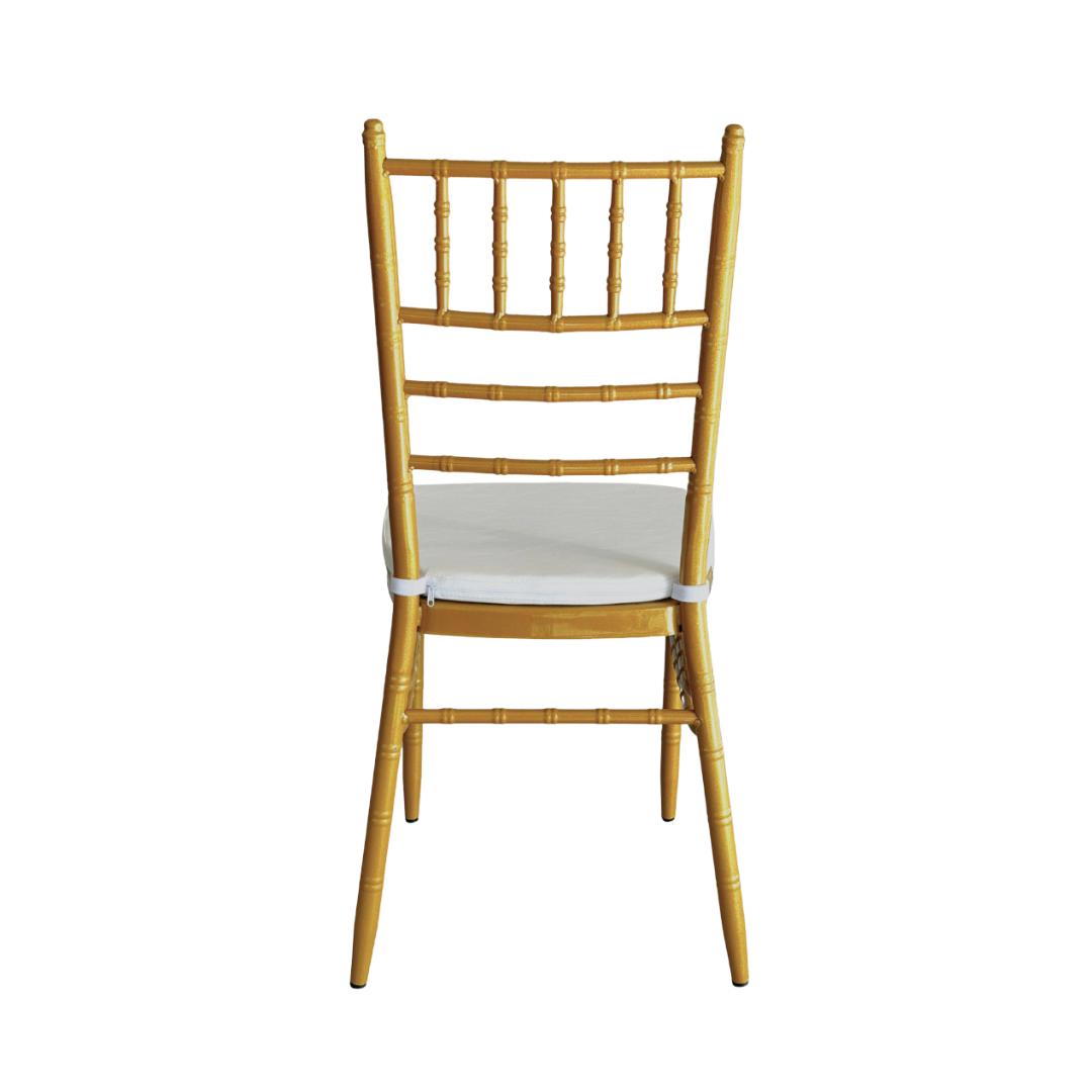 Silla MODAMOB modelo Tiffany, Metalica, color dorado, 91.5cm x 39.5cm x 40cm, ¡cojin de regalo!