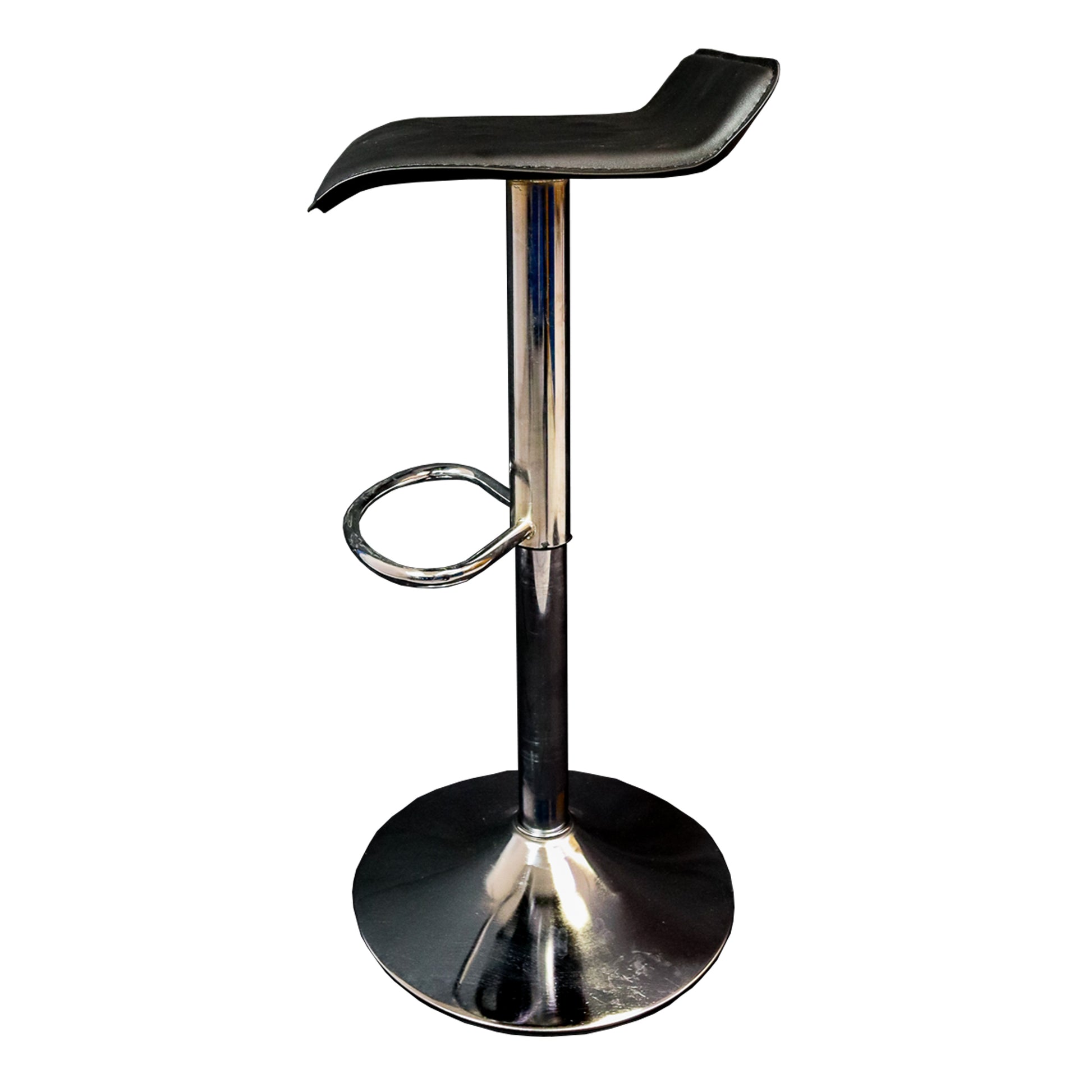 Bancos para barra MODAMOB, modelo NOCTIS, base cromada, piston nivelacion altura, 2 piezas, color negro